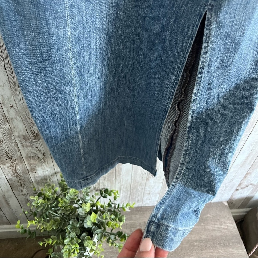 Le Jean Tallulah Body-con Denim Midi Dress Large - Picture 4 of 9